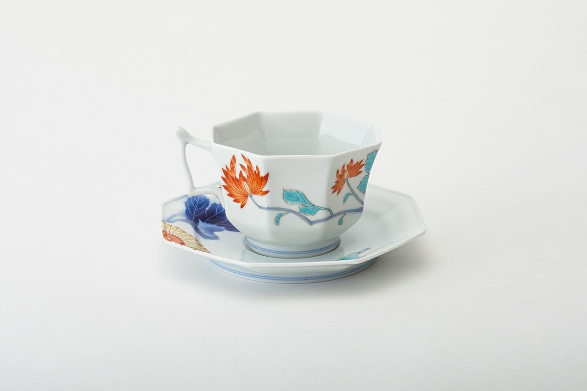 【値下げ】深川製磁　色絵菊花紋　六角盛皿　大皿 菊七宝 盛皿 | 有田焼 深川製磁｜公式オンラインストア