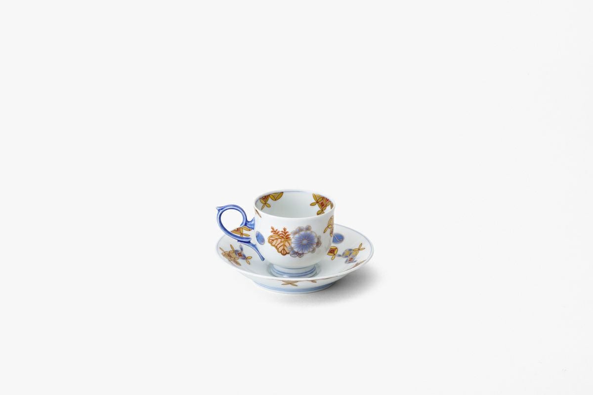 陶器製　コーヒーカップ 7個色々 菊七宝 コーヒー碗皿 | 有田焼 深川製磁｜公式オンラインストア