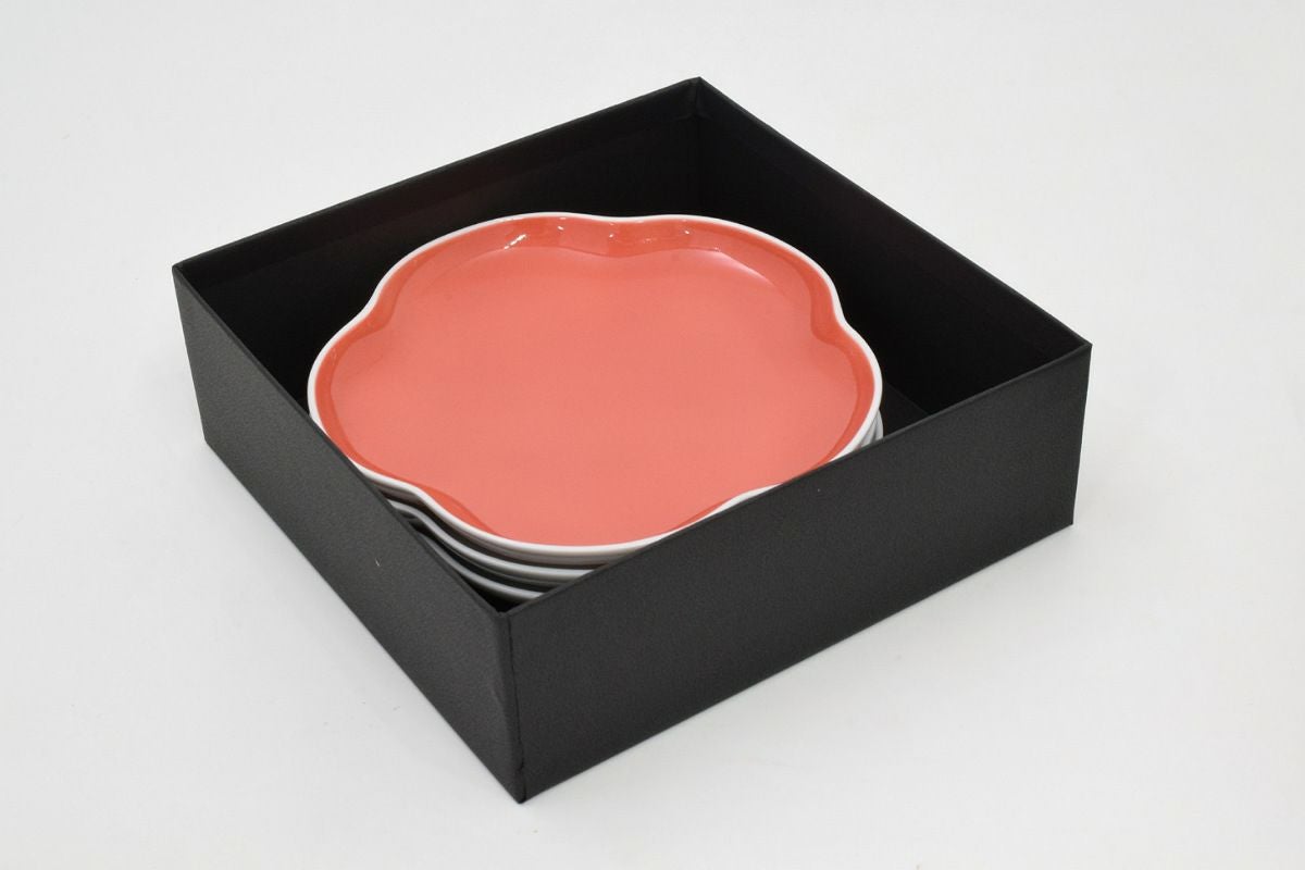 寿赤絵 トリプレット緋（AKE）3枚組径 14cm | 有田焼 深川製磁