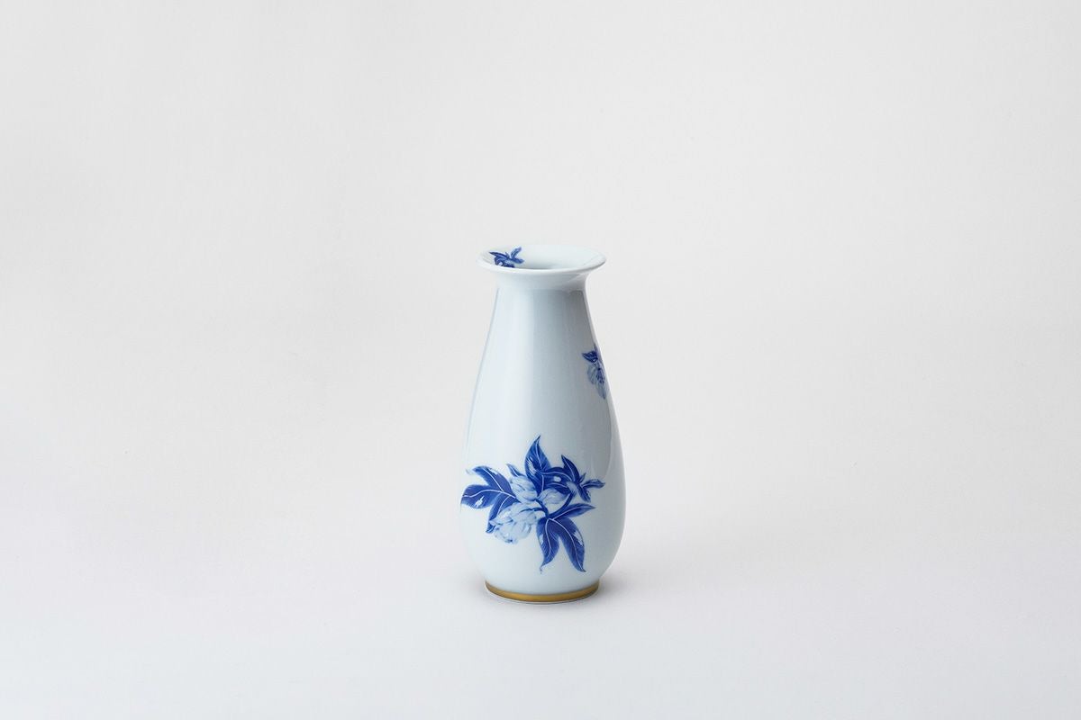 深川製磁　ルリ三彩　花瓶 深川製磁 (フカガワセイジ) 花瓶 ルリ三彩 鶴首7号｜トレファクONLINE