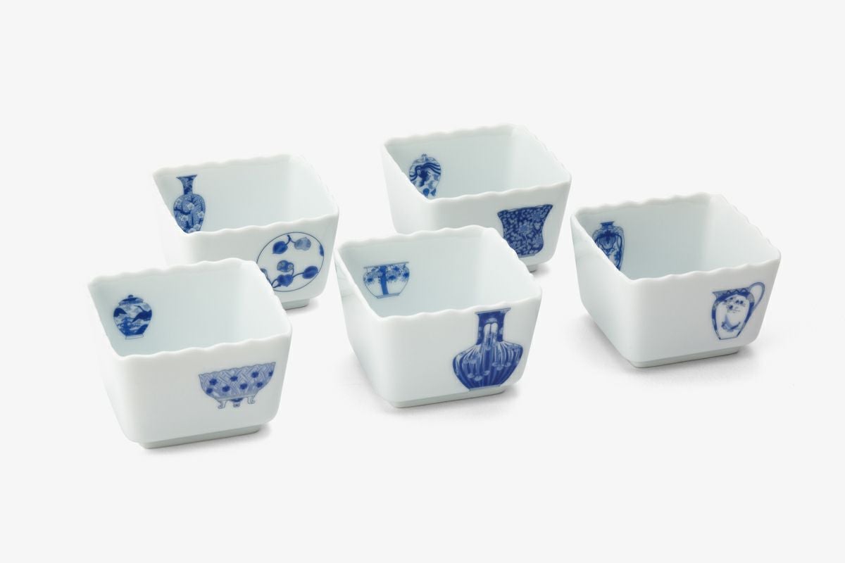深川製磁　菊中割　ブルーチャイナ ブルーチャイナⅡ 菊中割小皿 1枚 | 有田焼 深川製磁｜公式オンライン