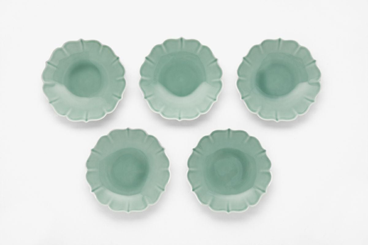 笹青磁 5号皿揃 | 有田焼 深川製磁｜公式オンラインストア