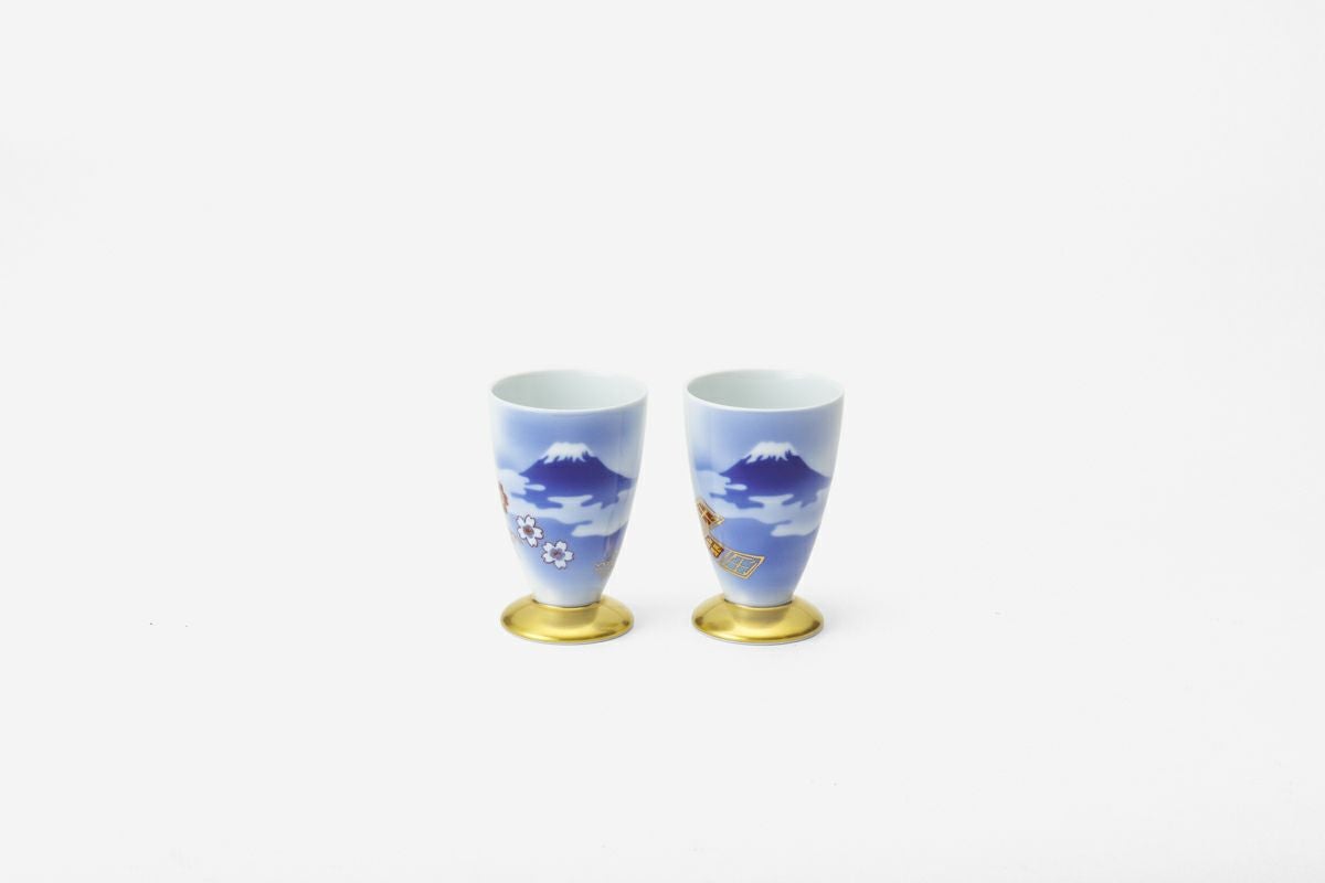 富士に金彩 組酒杯 | 有田焼 深川製磁｜公式オンラインストア