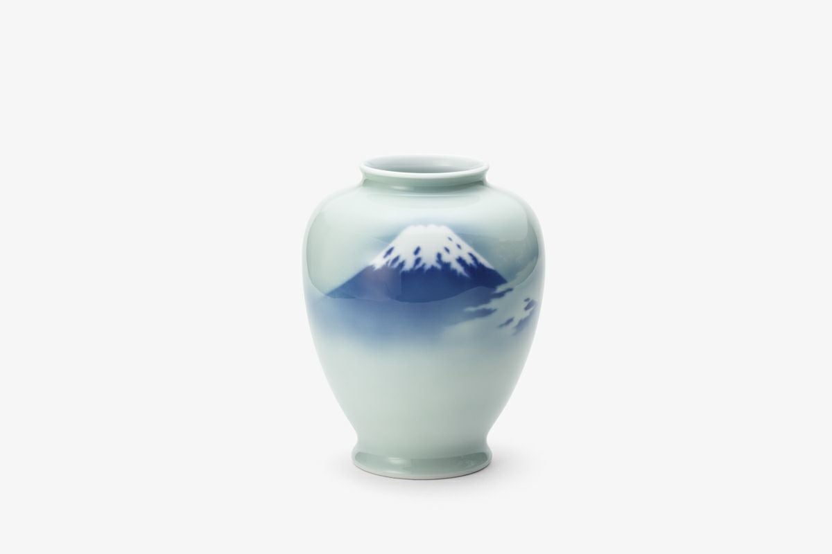 【他所で売れました】深川青磁 花瓶（染付四君子） 深川製磁 (フカガワセイジ) 花瓶 △ ブルー｜トレファクONLINE
