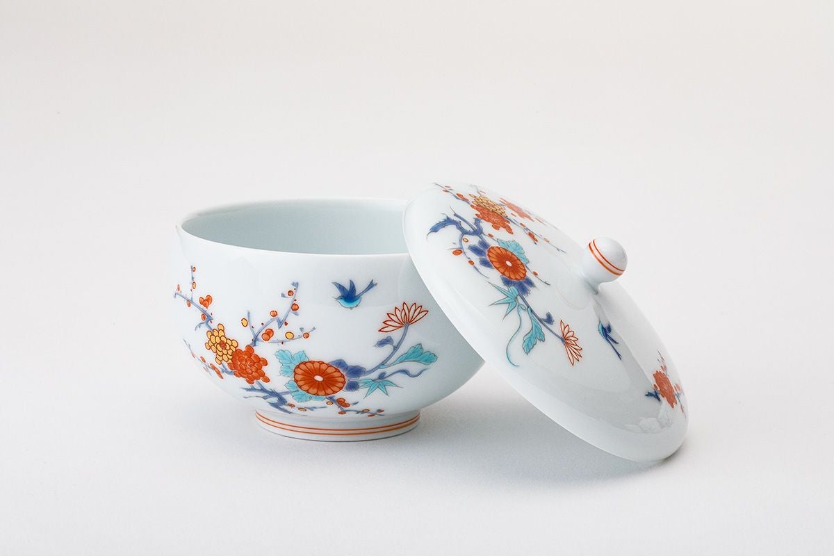 【愛品倶楽部柏店】有田焼 視行作 色絵鶺鴒 鍋島波小鳥 額皿 ※共箱ワレ有 鍋島 色絵 柴垣文 皿 | 鶴田 純久の章 お話