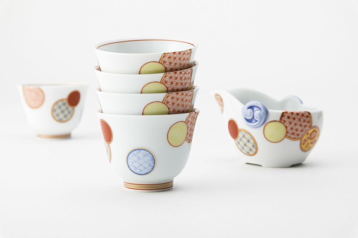 赤絵丸紋 湯冷付玉露茶器 | 有田焼 深川製磁｜公式オンラインストア