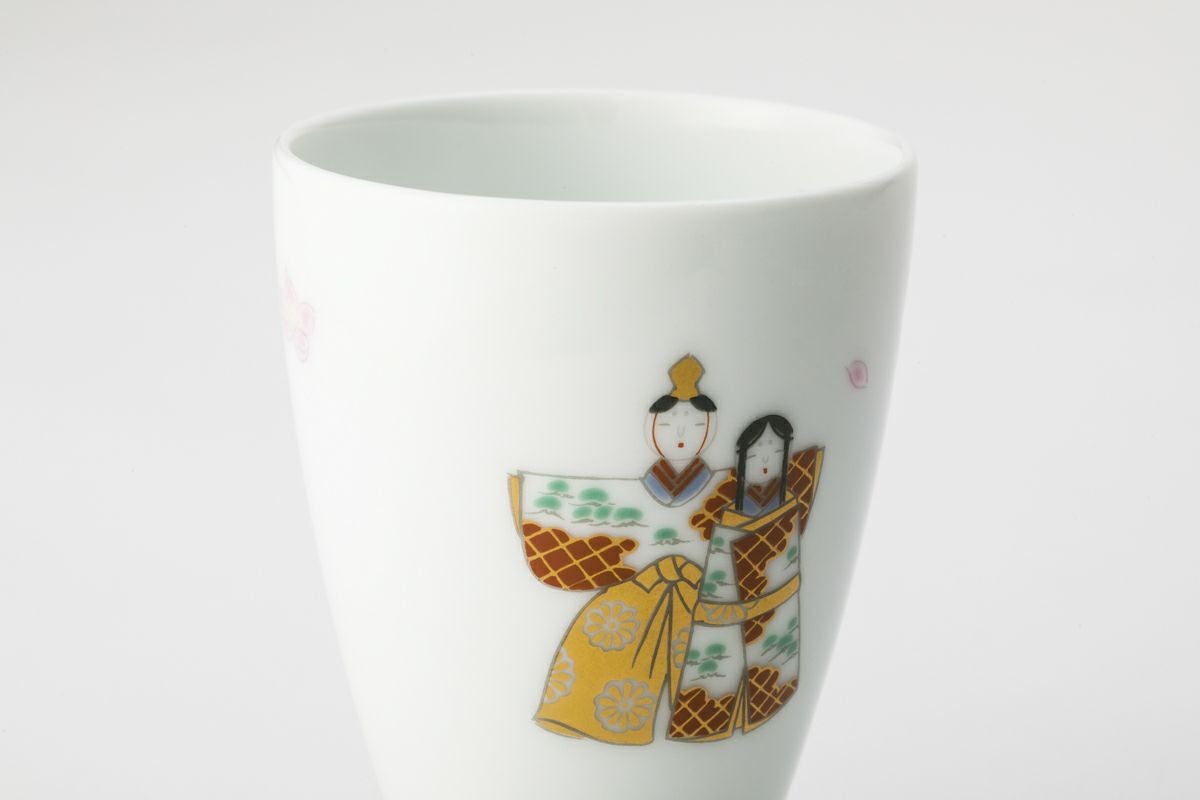 深川製磁 夫婦雛 赤絵工房 夫婦雛(黄) 特小ゴブレット | 有田焼 深川製磁｜公式オンラインストア