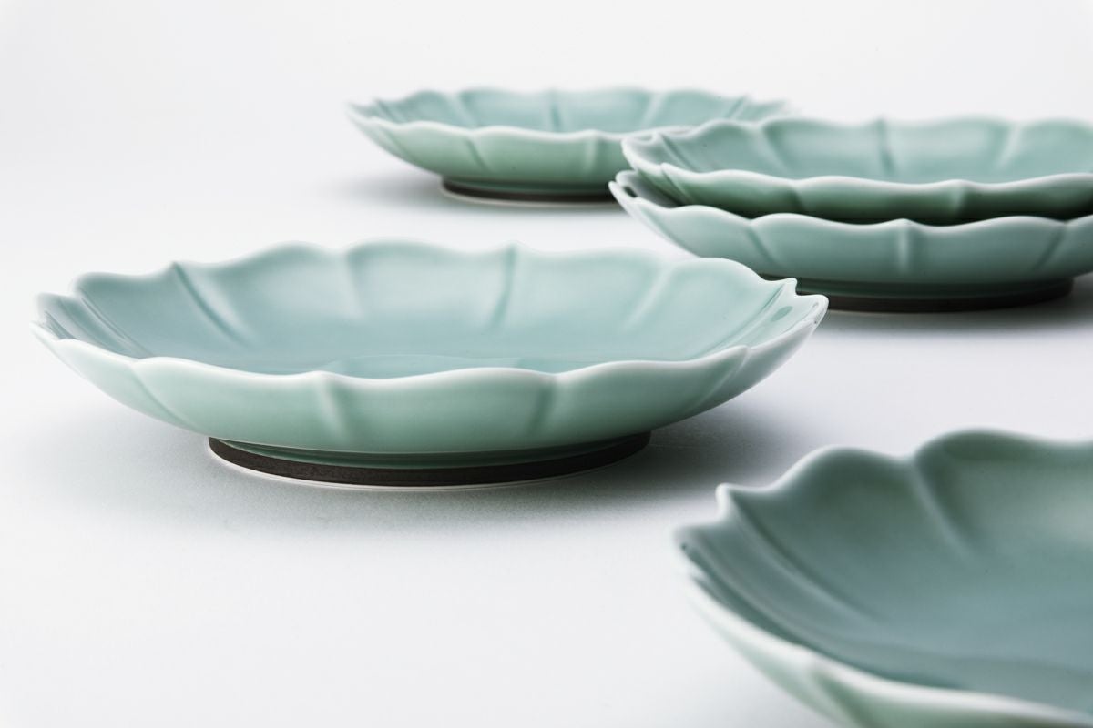 笹青磁 6号皿揃 | 有田焼 深川製磁｜公式オンラインストア