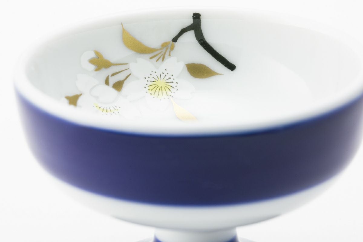 瑠璃さくら 仏飯器 小（4.5） 価格改定8,800円 | 有田焼 深川製磁