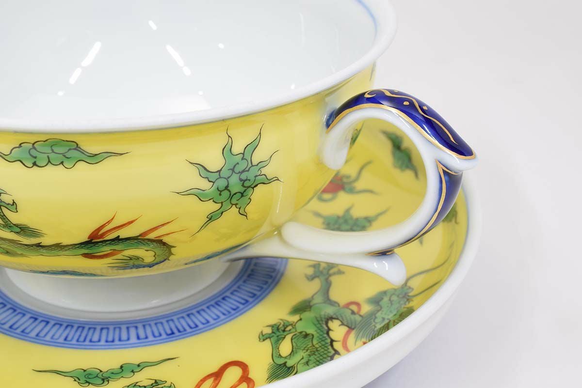 深川製磁 Imperial ボーンチャイナ 山水 茶器揃 皇室御用達表記 ブルーチャイナ 手付中急須 | 有田焼 深川製磁｜公式オンラインストア