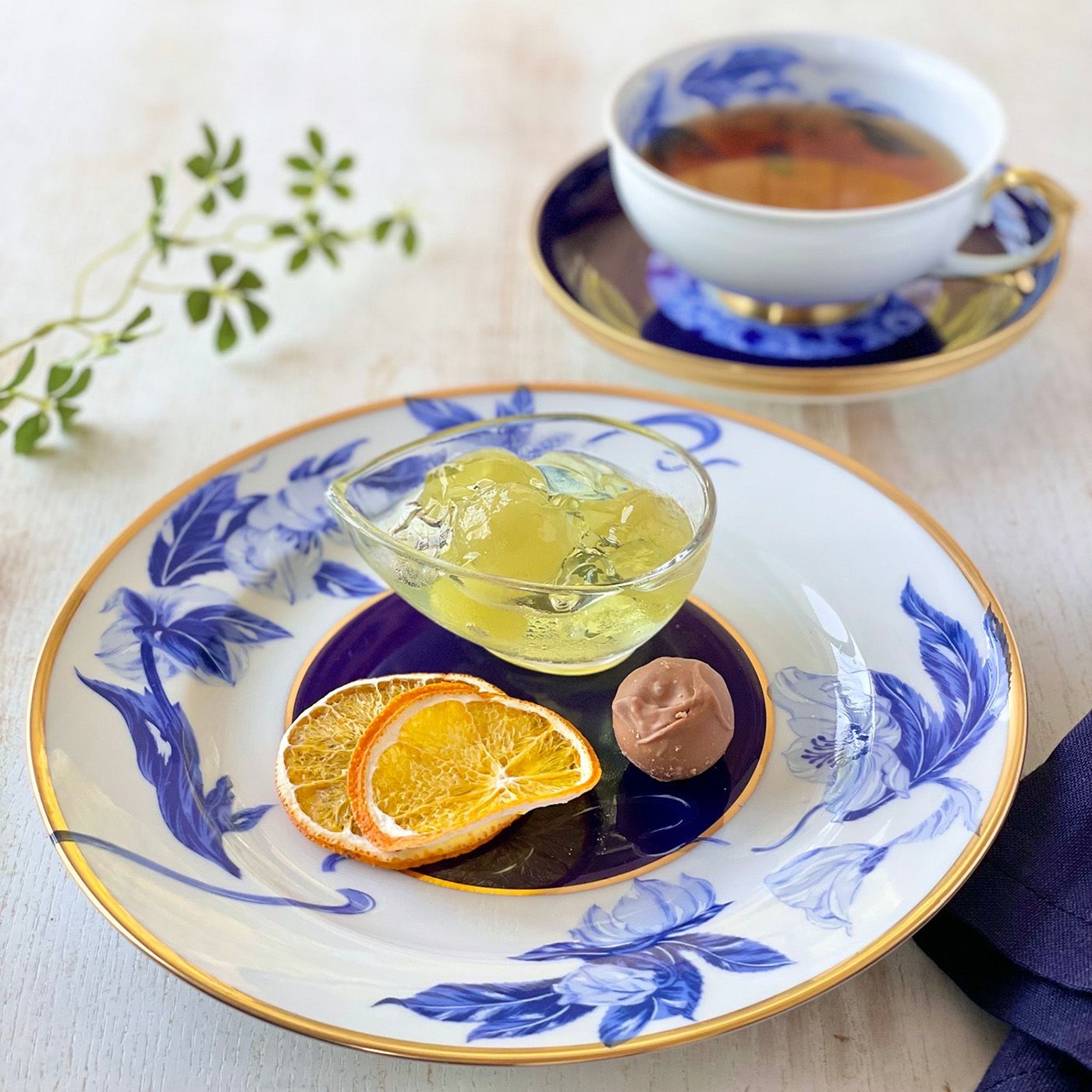 オリエンタルブルー ケーキ皿 | 有田焼 深川製磁｜公式オンラインストア