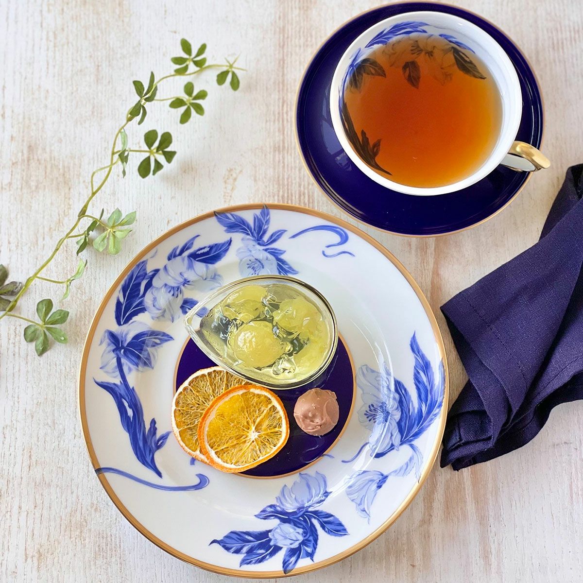 オリエンタルブルー ケーキ皿 | 有田焼 深川製磁｜公式オンラインストア