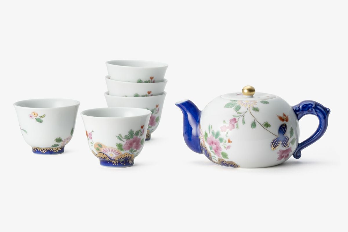 染錦絢爛草花絵 玉露急須 | 有田焼 深川製磁｜公式オンラインストア