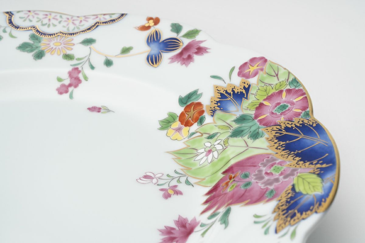 染錦絢爛草花絵 盛皿 | 有田焼 深川製磁｜公式オンラインストア