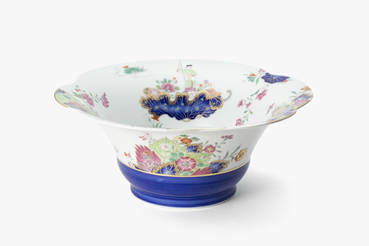 染錦絢爛草花絵 花型大鉢 | 有田焼 深川製磁｜公式オンラインストア