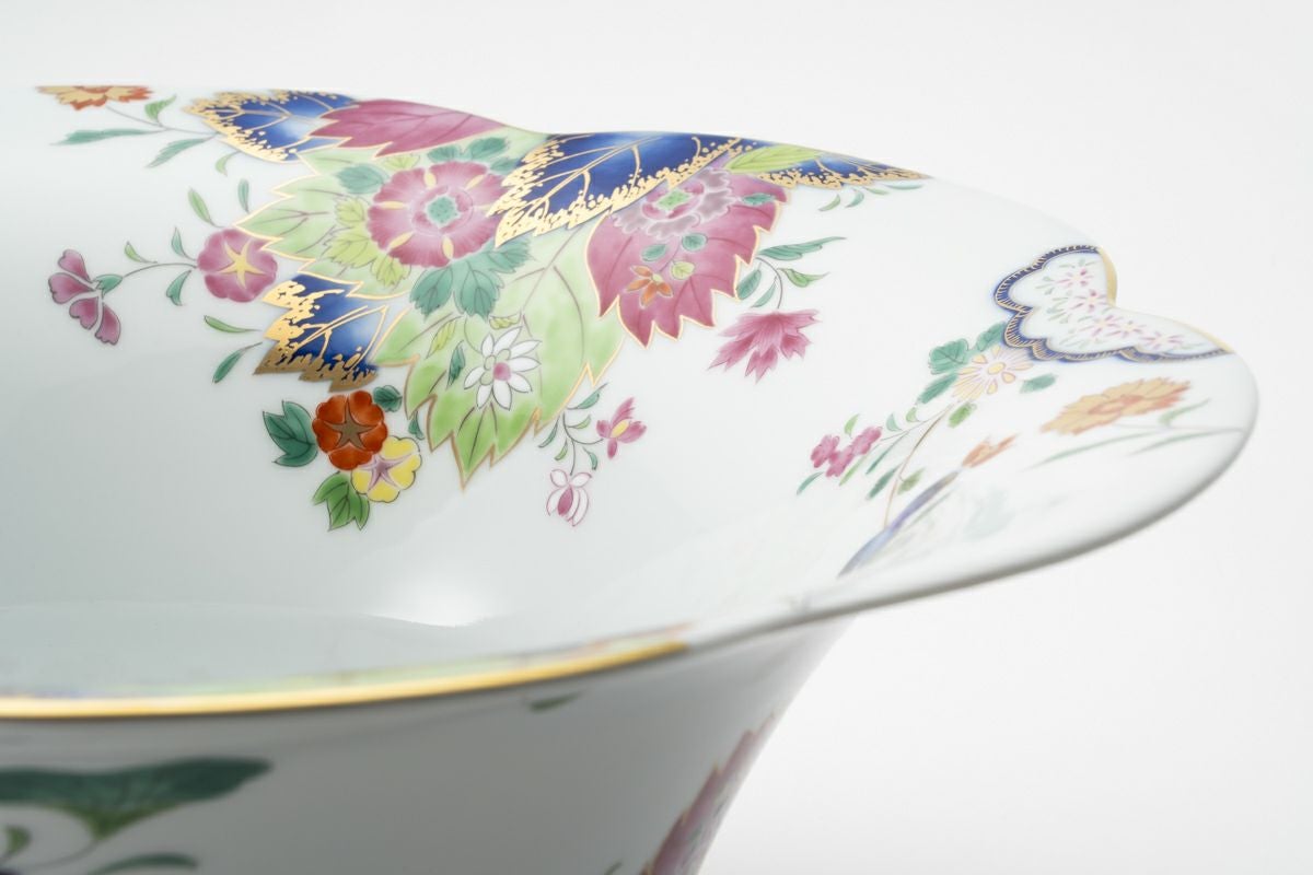 染錦絢爛草花絵 花型大鉢 | 有田焼 深川製磁｜公式オンラインストア
