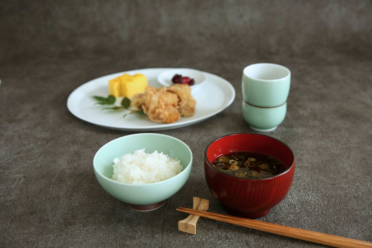 笹青磁 笹型飯碗 | 有田焼 深川製磁｜公式オンラインストア