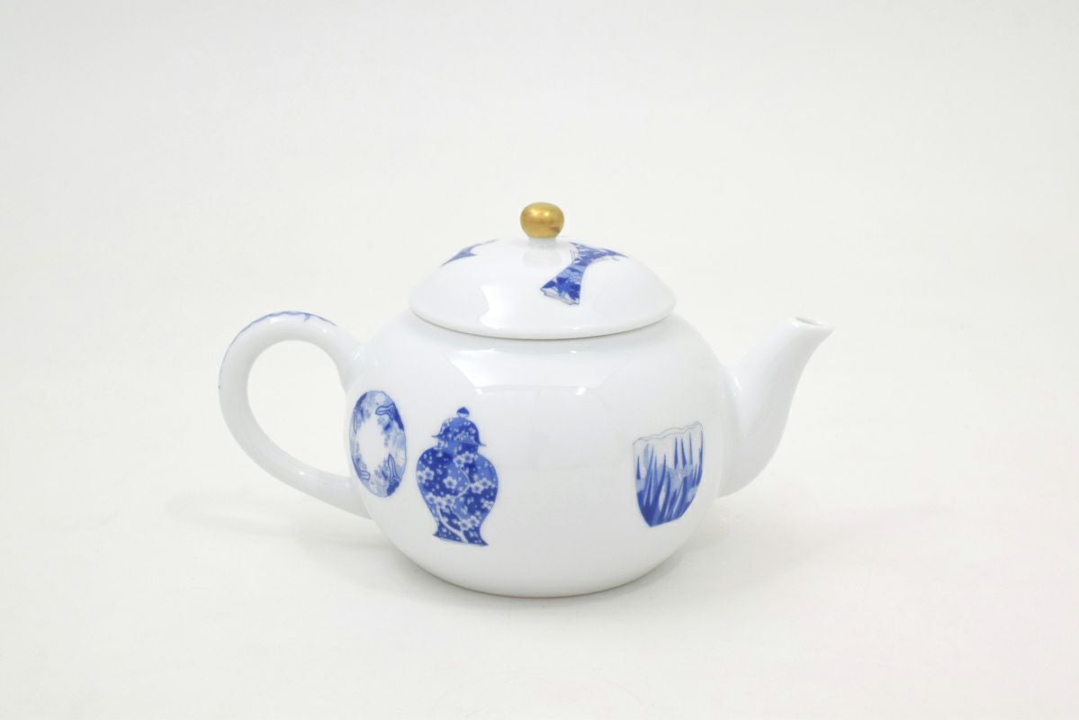 深川製磁 Imperial ボーンチャイナ 山水 茶器揃 皇室御用達表記 ブルーチャイナ 手付中急須 | 有田焼 深川製磁｜公式オンラインストア