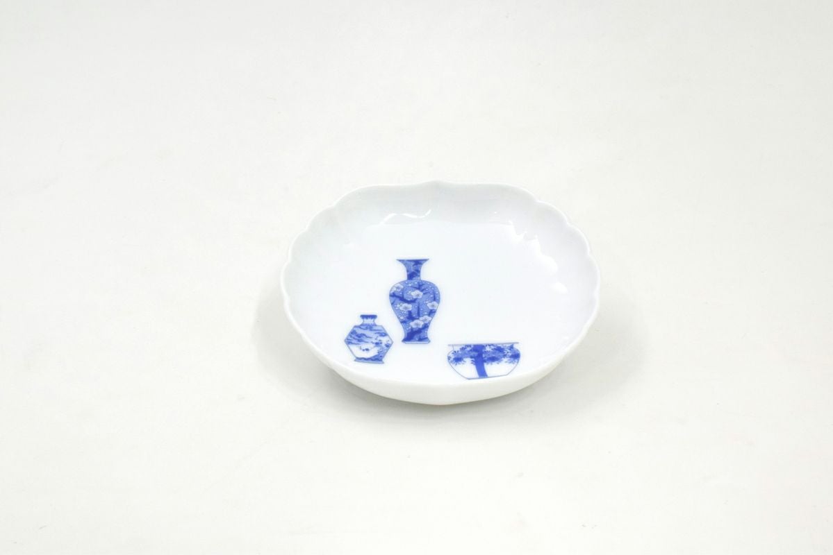 深川製磁ブルーチャイナ、 BLUE 青い花柄皿計13点新品未使用品含む ブルーチャイナⅡ 菊中割小皿 1枚 | 有田焼 深川製磁｜公式オンライン