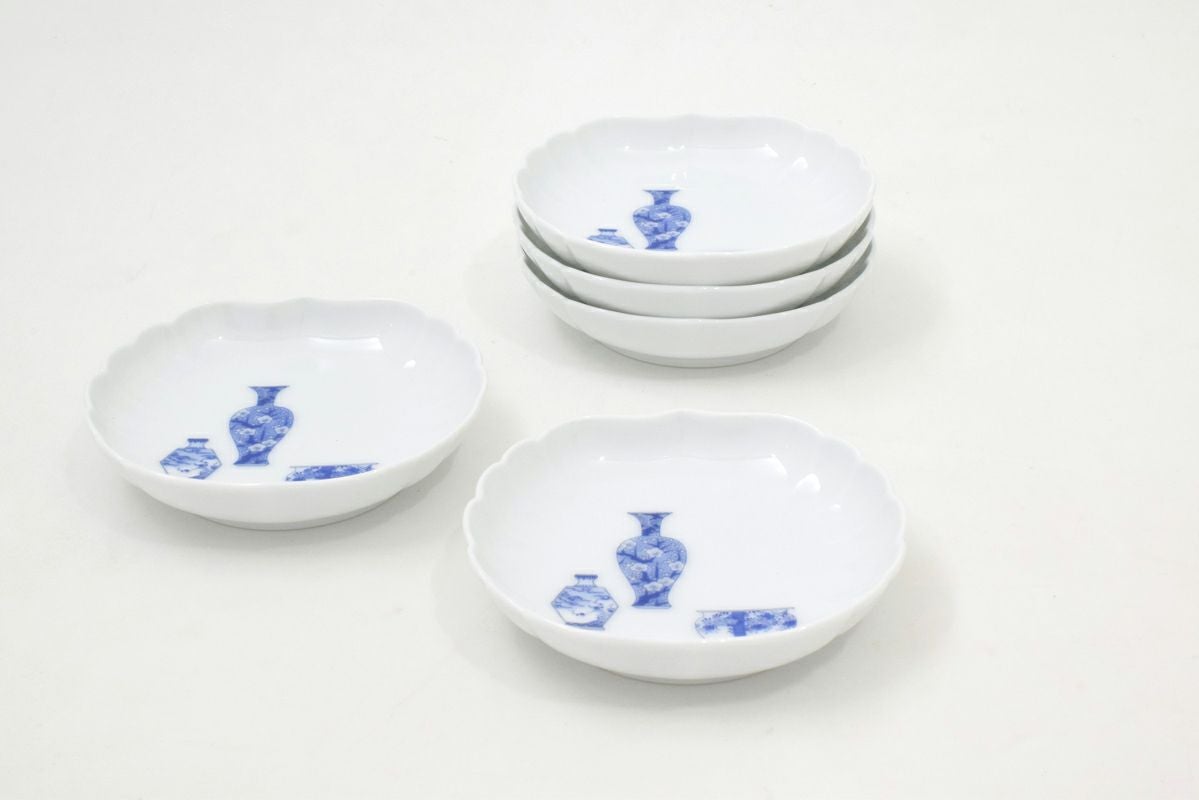 深川製磁　菊中割　ブルーチャイナ ブルーチャイナⅡ 菊中割小皿 1枚 | 有田焼 深川製磁｜公式オンライン