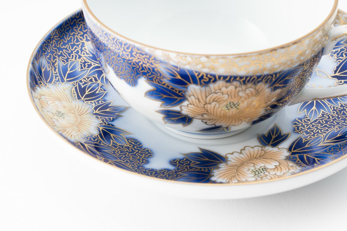 未使用保管品　深川製磁　牡丹金ミル　ぼたん　花瓶　灰皿　セット ☆雲文牡丹金ミル 碗皿 | 有田焼 深川製磁｜公式オンラインストア