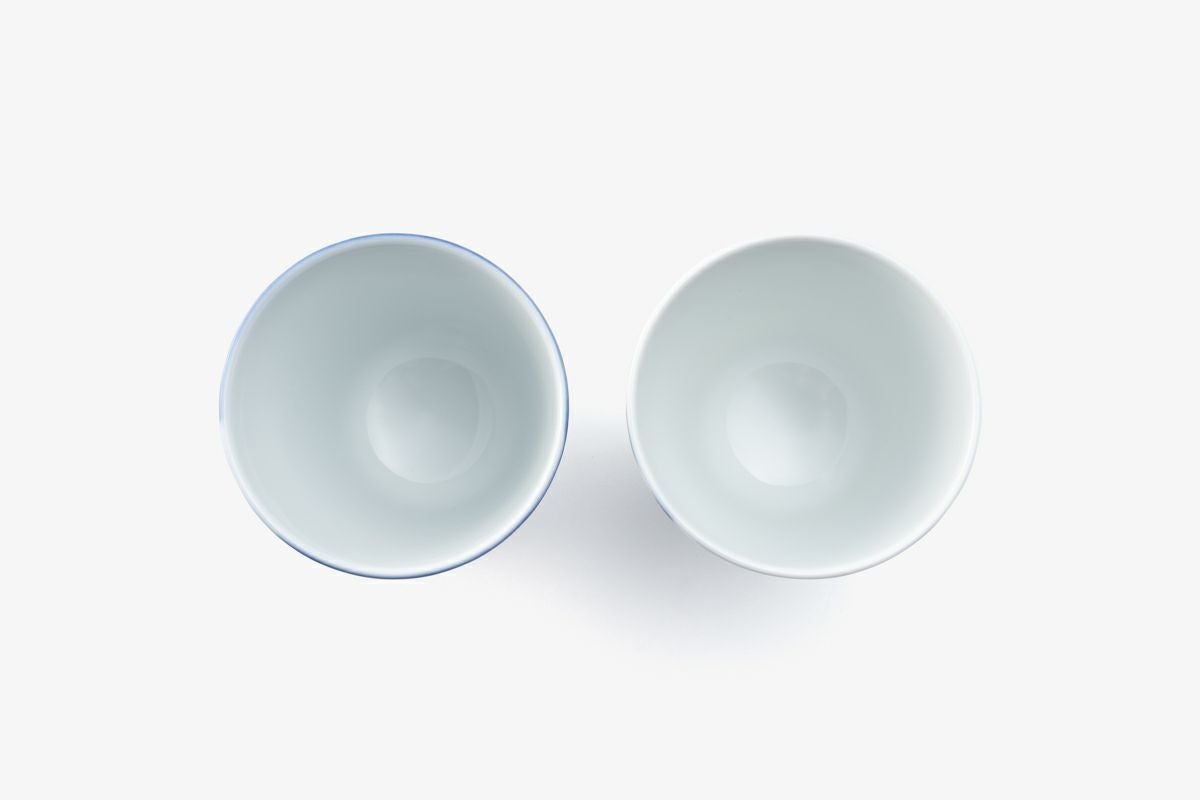 BW＆BWB ブルーワイナリーブルー ペアK型ゴブレット | 有田焼 深川製磁